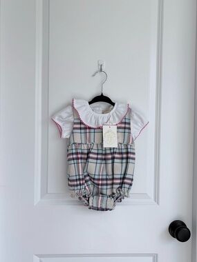 ♥️The Beaufort Bonnet Company Brooksy Bubble Set in Ardmore Pier Plaid NWT